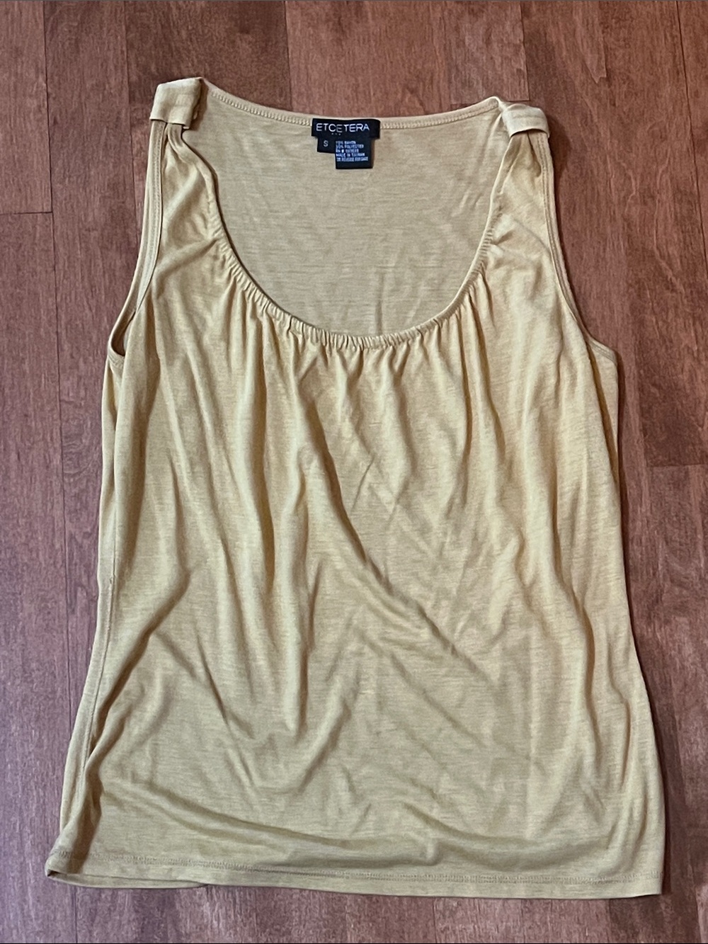 Etcetera Women's Light Mustard Scoop Neck Tank